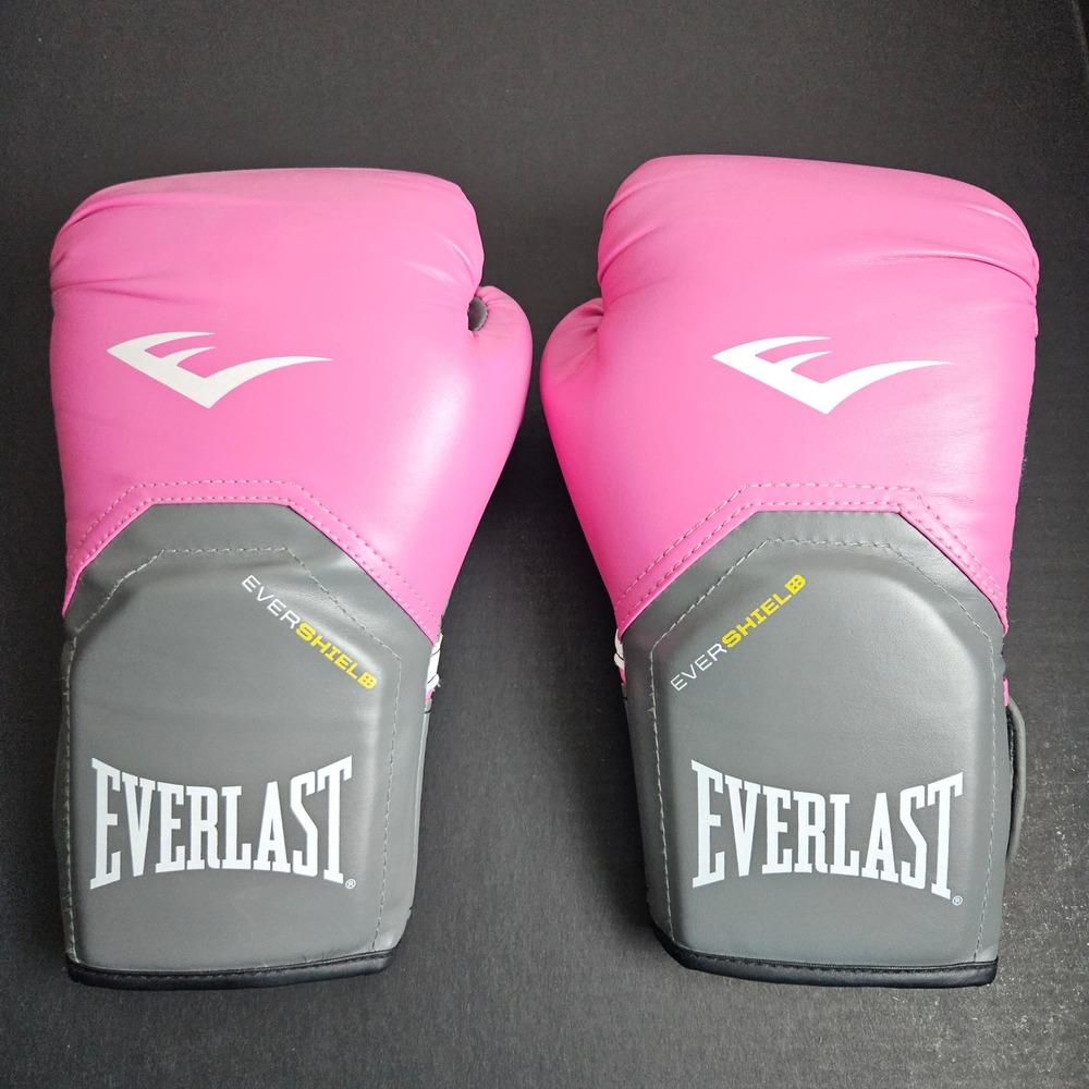 Everlast Women's Pink Boxing Training Gloves 12oz Synthetic Leather EverShield